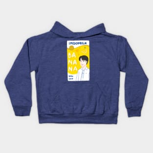 BTS Jungkook Indomilk banana uyu Kids Hoodie